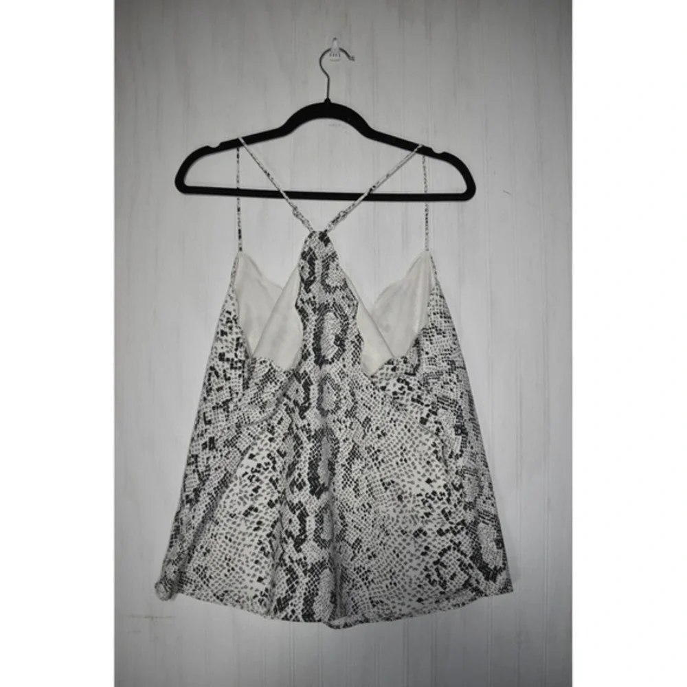 J.Crew Cami Top Snakeskin Print‎ Sleeveless V Neck Blouse Size 12